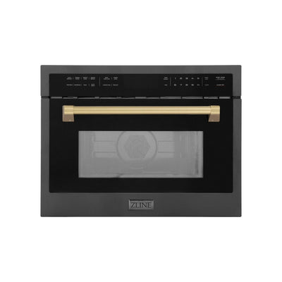 ZLINE 24" Convection Microwave, Black Stainless, Bronze MWOZ-24-BS-CB