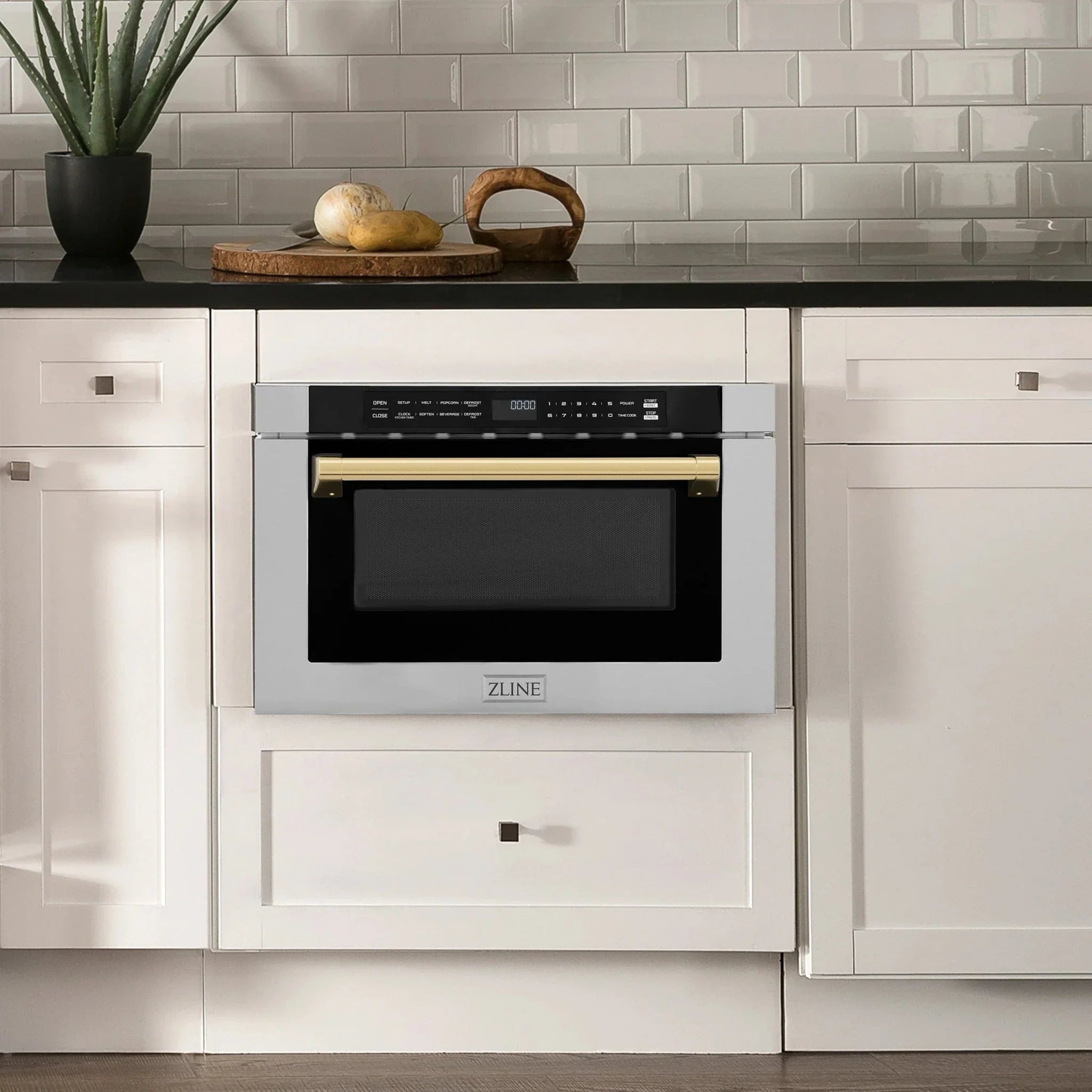 ZLINE 24" Microwave Drawer, Stainless Steel,Gold MWDZ-1-H-G