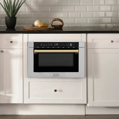 ZLINE 24" Microwave Drawer, Stainless Steel,Gold MWDZ-1-H-G