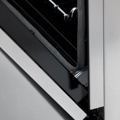 ZLINE 30" Autograph Dual Fuel Range, DuraSnow Stainless, Gold, RASZ-SN-30-G
