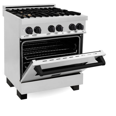 ZLINE 30" Autograph Dual Fuel Range, Stainless Steel, RAZ-30-MB