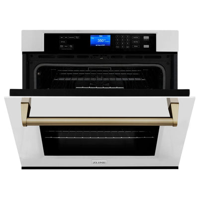 ZLINE 30" Autograph Edition Single Wall Oven with Self Clean and True Convection in Stainless Steel AWSZ-30-CB