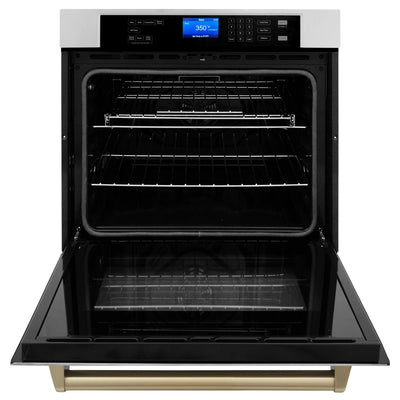 ZLINE 30" Autograph Edition Single Wall Oven with Self Clean and True Convection in Stainless Steel AWSZ-30-CB