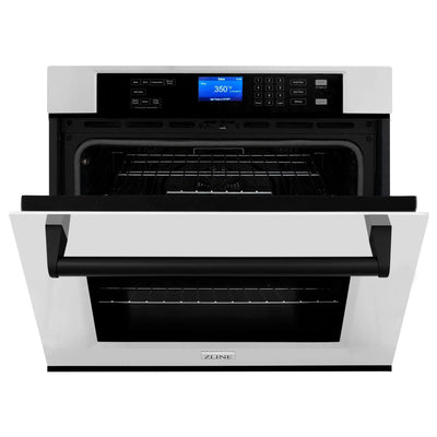 ZLINE 30" Autograph Edition Single Wall Oven with Self Clean and True Convection in Stainless Steel AWSZ-30-MB