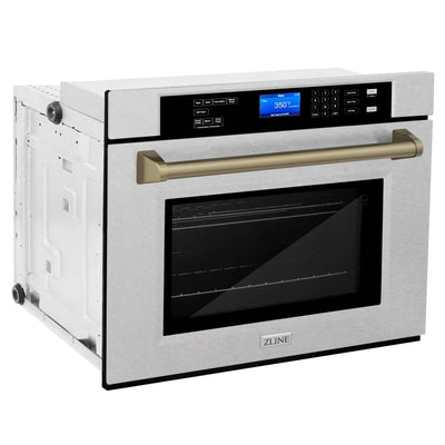 ZLINE 30" Autograph Edition Single Wall Oven with Self Clean and True Convection Stainless Steel AWSSZ-30-G