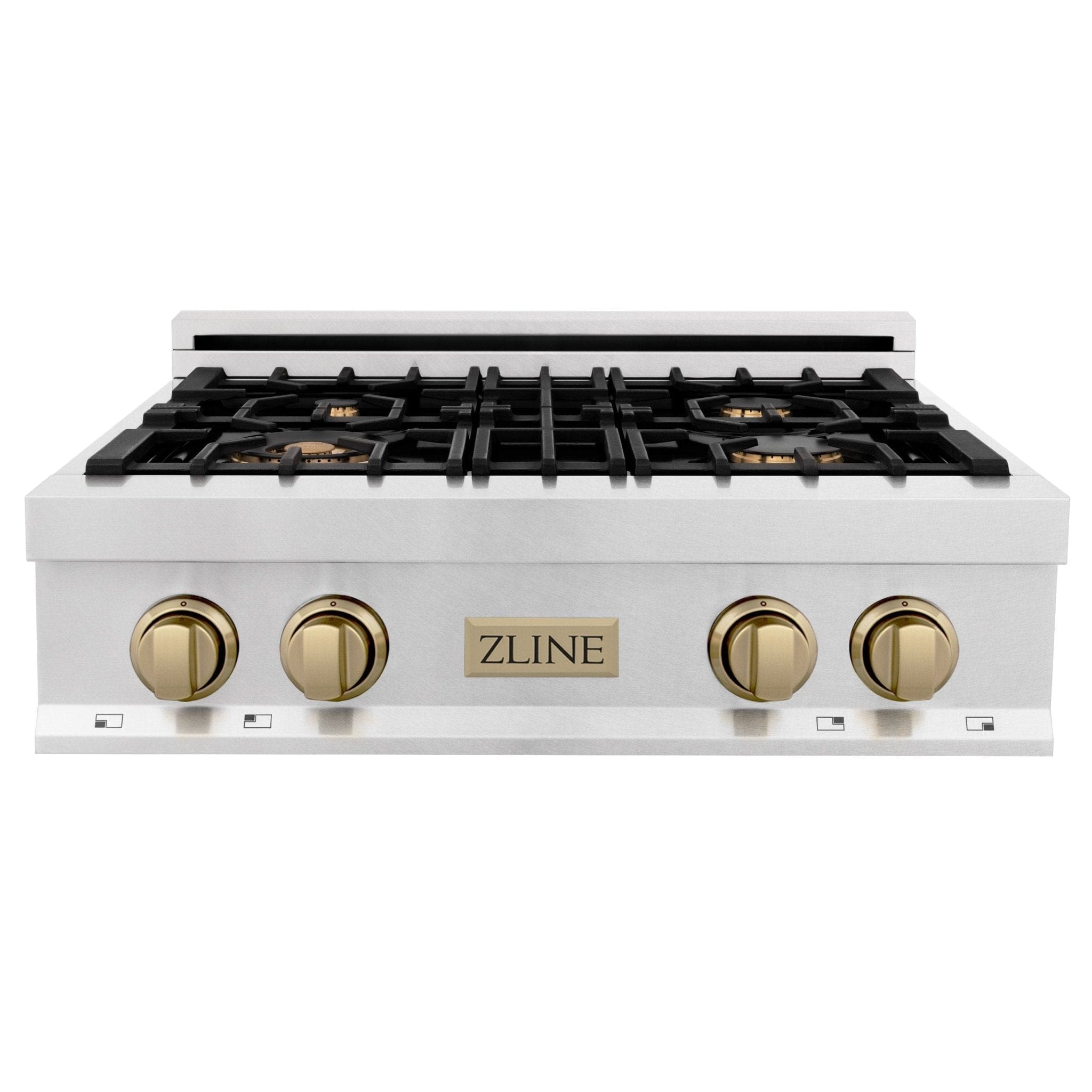 ZLINE 30" Autograph Rangetop, DuraSnow, Bronze Accents, RTSZ-30-CB