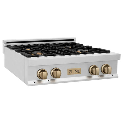 ZLINE 30" Autograph Rangetop, DuraSnow, RTZ-30-CB