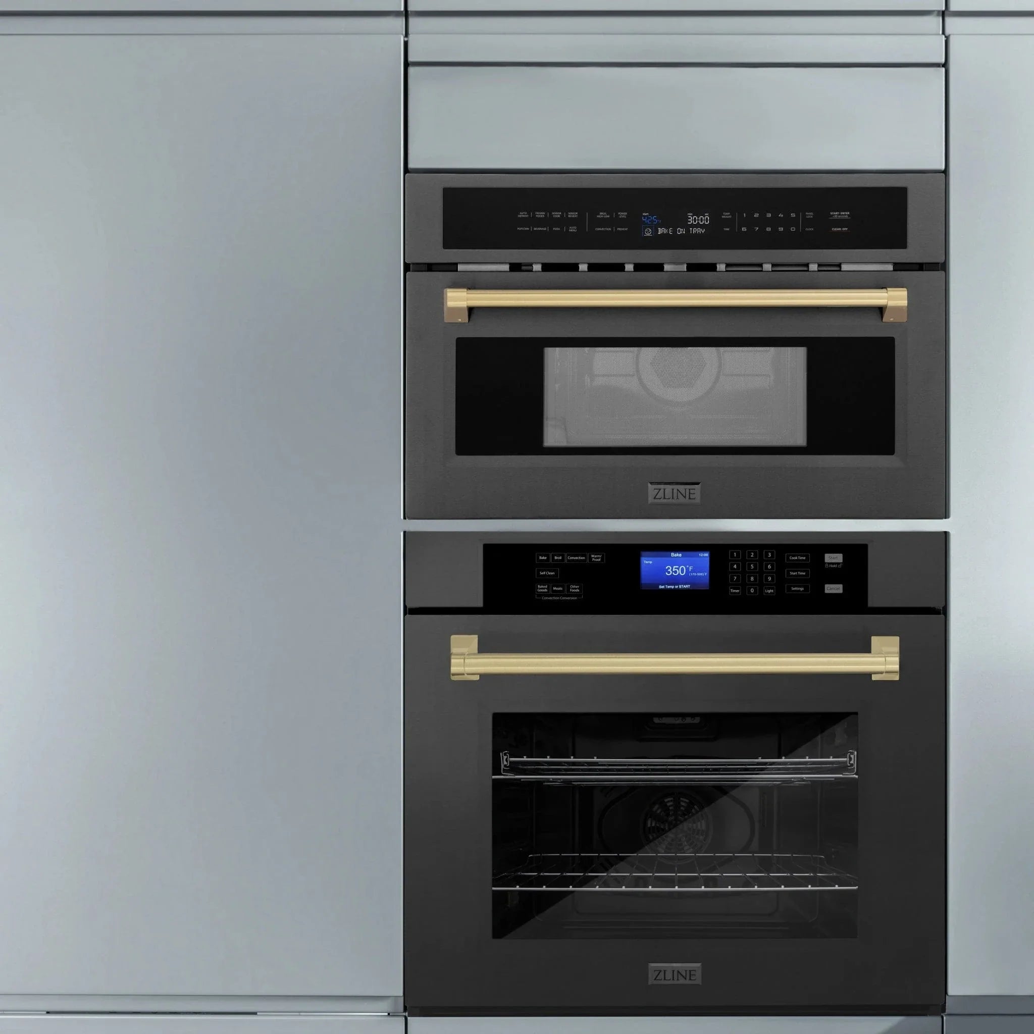 ZLINE 30” Convection Microwave, Black Stainless, Bronze MWOZ-30-BS-CB