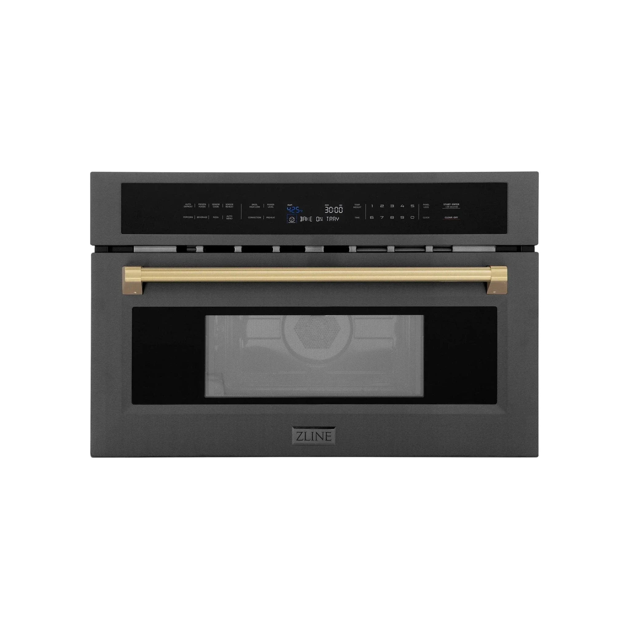 ZLINE 30” Convection Microwave, Black Stainless, Bronze MWOZ-30-BS-CB