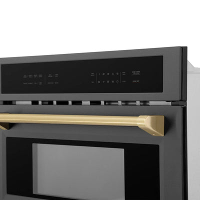 ZLINE 30” Convection Microwave, Black Stainless, Bronze MWOZ-30-BS-CB