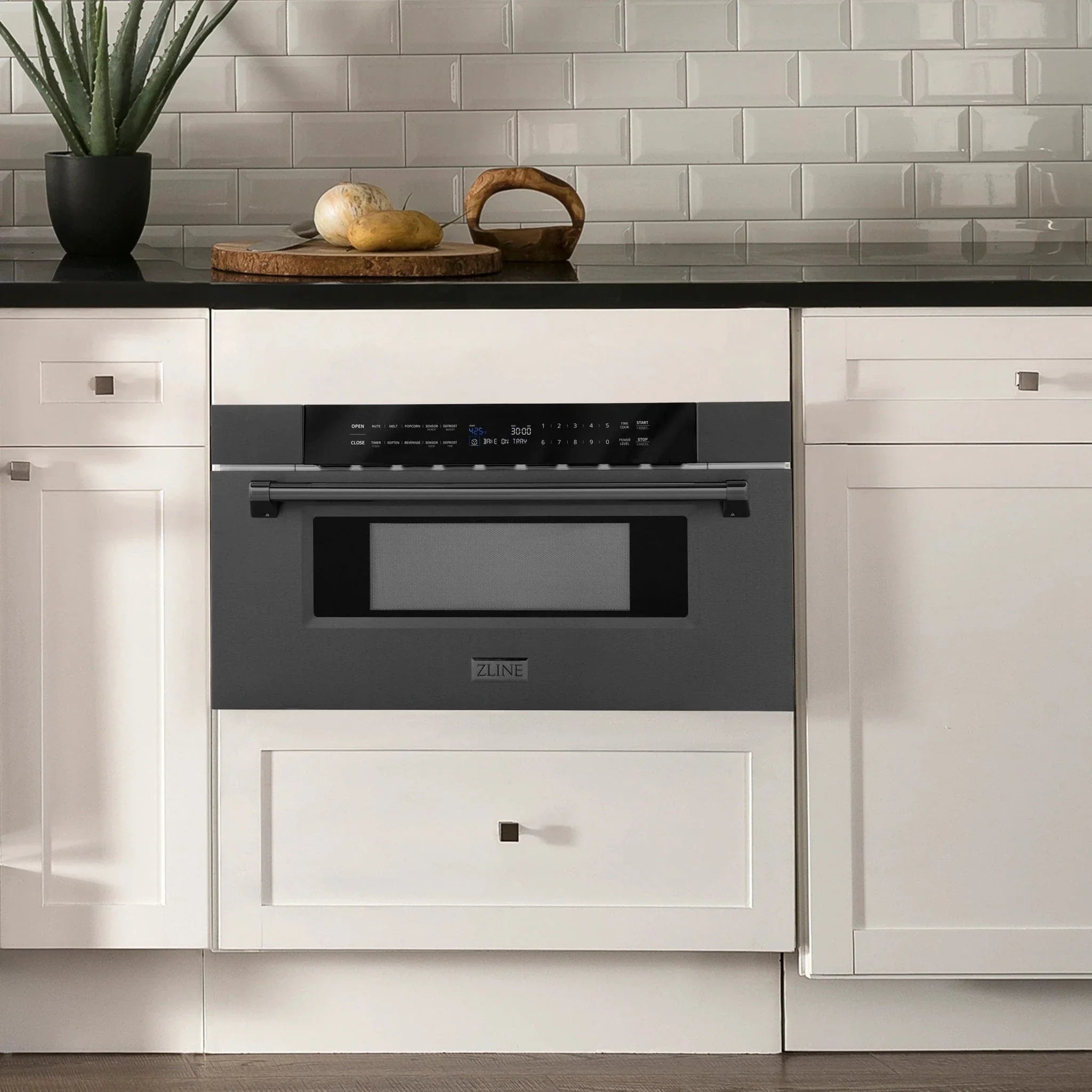 ZLINE 30" Microwave Drawer in Black Stainless MWD-30-BS