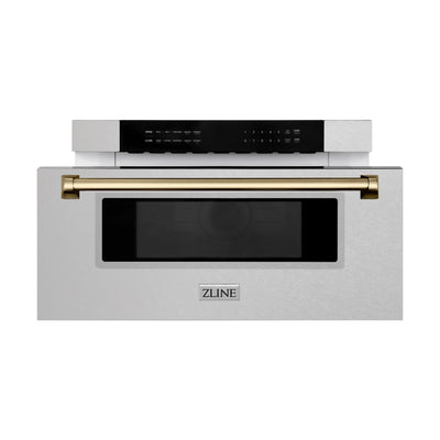 ZLINE 30" Microwave Drawer, Stainless Steel, Bronze MWDZ-30-SS-CB