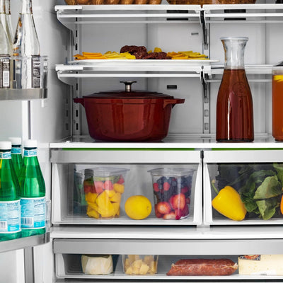 ZLINE 36" Autograph 22.5 cu. ft French Door Refrigerator with Ice Maker  Stainless Steel RFMZ-36-G