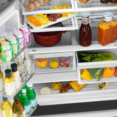ZLINE 36" Autograph 22.5 cu. ft French Door Refrigerator with Ice Maker  Stainless Steel RFMZ-36-G