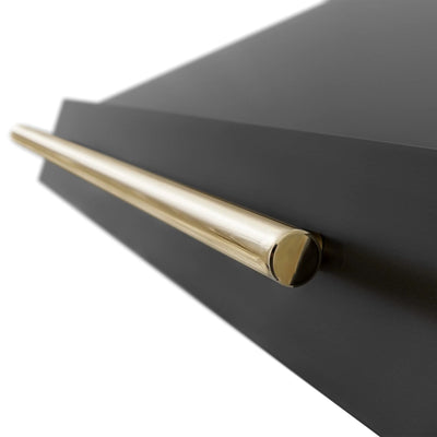 ZLINE 36" Autograph Black Stainless Wall Range Hood, Bronze, BS655Z-36-CB