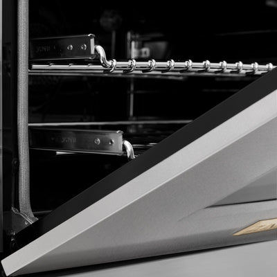 ZLINE 36" Autograph Dual Fuel Range, DuraSnow,Champagne, RASZ-SN-36-CB