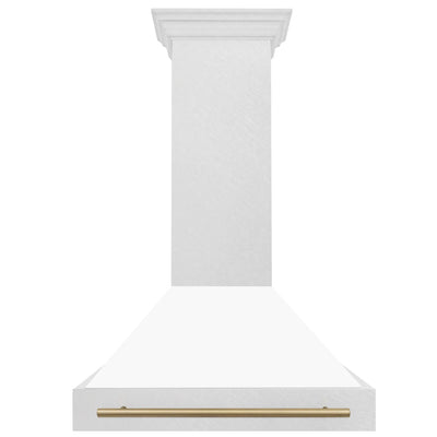 ZLINE 36" Autograph DuraSnow White Range Hood 8654SNZ-WM36-CB