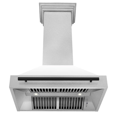 ZLINE 36" Autograph DuraSnow White Range Hood 8654SNZ-WM36-MB