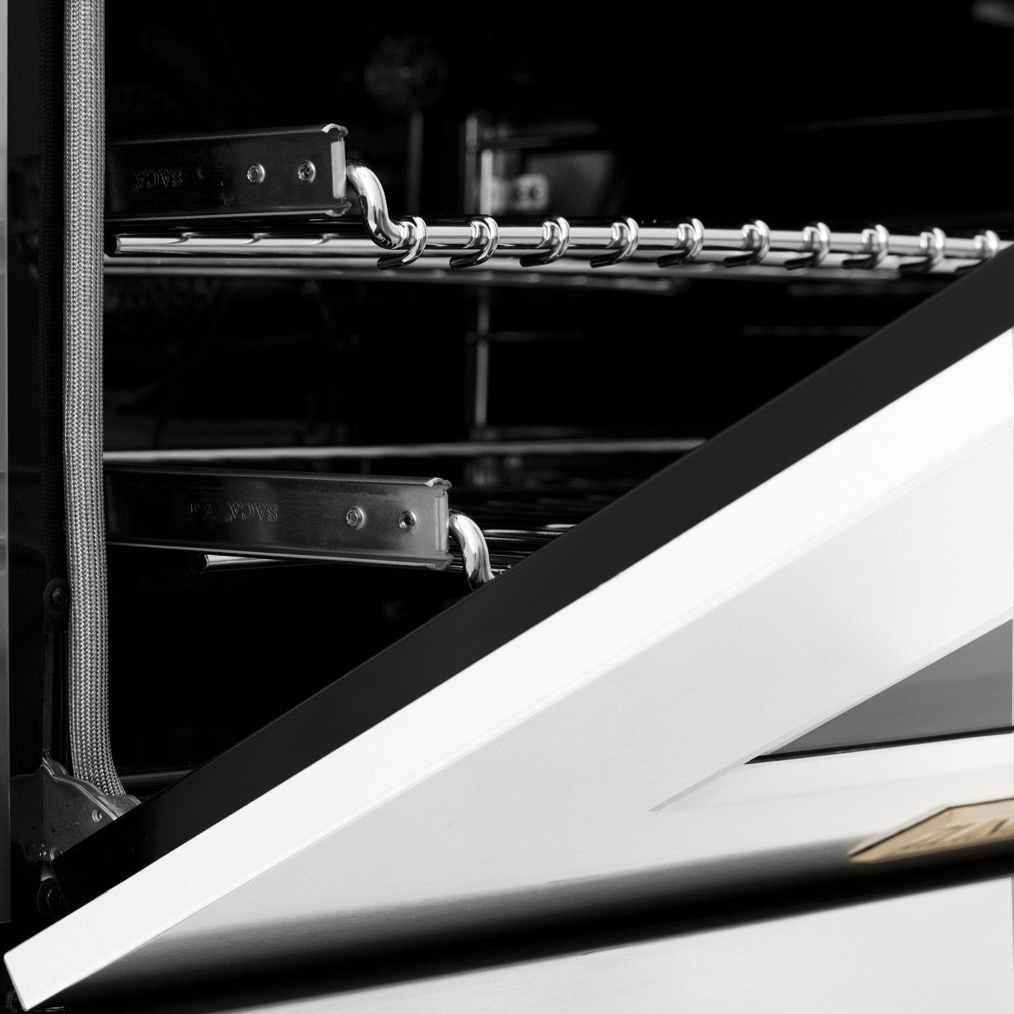 ZLINE 36" Autograph Edition Dual Fuel Range, White Door, RAZ-WM-36-G