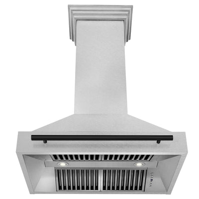 ZLINE 36" Autograph Edition DuraSnow Wall Range Hood 8654SNZ-36-MB