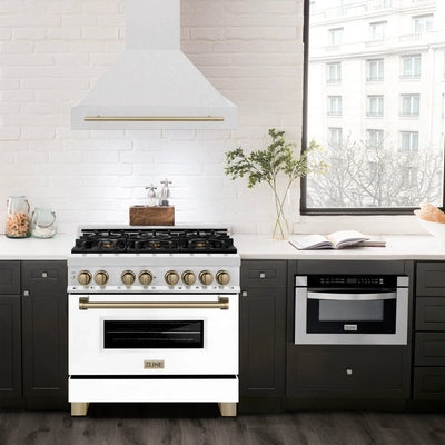 ZLINE 36" Autograph Edition Fingerprint Resistant Stainless Steel Range Hood 8654SNZ-36-CB