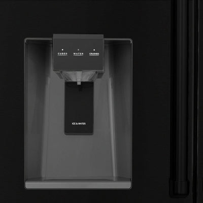 ZLINE 36" Autograph French Door Refrigerator with Water and Ice Dispenser in  Black Stainless Steel RFMZ-W-36-BS-CB