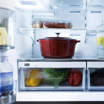 ZLINE 36" Autograph French Door Refrigerator with Water and Ice Dispenser in  Black Stainless Steel RFMZ-W-36-BS-CB
