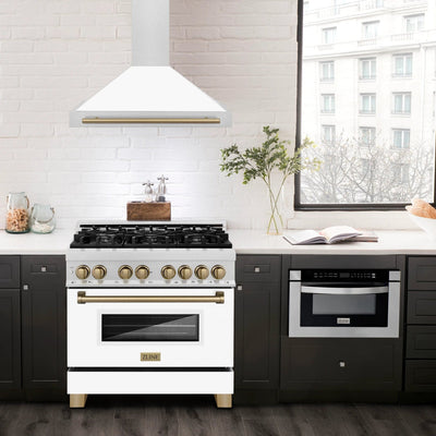 ZLINE 36" Autograph Stainless Wall Range Hood KB4SNZ-WM36-MB