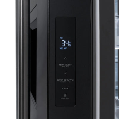 ZLINE 36" Refrigerator, Water, Ice Dispenser, Fingerprint Resistant, RSM-W-36-BS