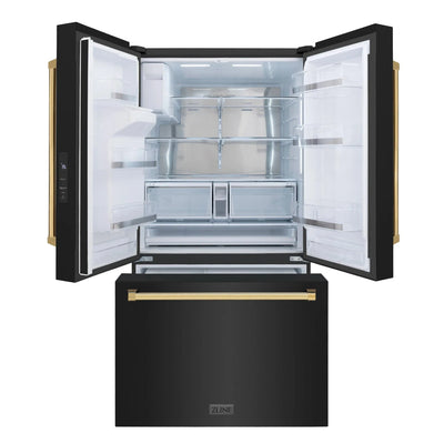ZLINE 36" Refrigerator, Water, Ice Dispenser, Fingerprint Resistant, RSMZ-W-36-BS-G
