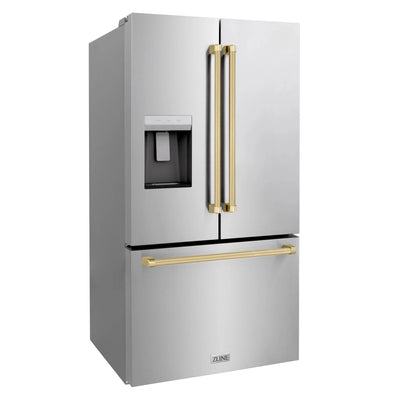 ZLINE 36" Refrigerator, Water, Ice Dispenser, Fingerprint Resistant, RSMZ-W-36-CB