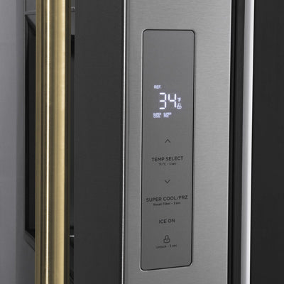 ZLINE 36" Refrigerator, Water, Ice Dispenser, Fingerprint Resistant, RSMZ-W-36-G