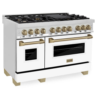 ZLINE 48" Autograph Edition, Dual Fuel Range, RAZ-WM-48-CB