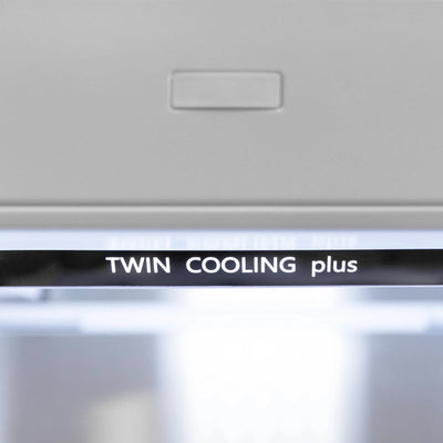 ZLINE 60" Autograph 32.2 cu. ft. 4-Door French Door Fridge Water/Ice Dispenser Stainless Steel Matte Black Accents RBIVZ-304-60-MB