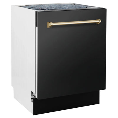 ZLINE Autograph 24" Dishwasher Black Stainless, DWVZ-BS-24-G