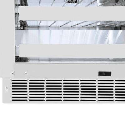 ZLINE Autograph 24 in. Dual Zone 44 Bottle Wine Cooler With Stainless Steel Glass Door And Champagne Bronze Handle RWDOZ-GS-24-CB