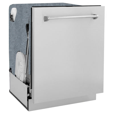 ZLINE Autograph 24" Stainless, Door & Handle Dishwasher, DWMT-304-24