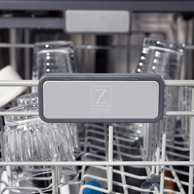 ZLINE Autograph Edition 24" Dishwasher DuraSnow, Gold DWMTZ-SN-24-G