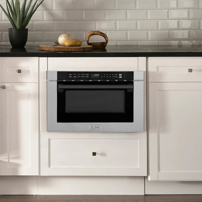 Zline Microwave Drawer, DuraSnow, Matte Black MWDZ-1-SS-H-MB