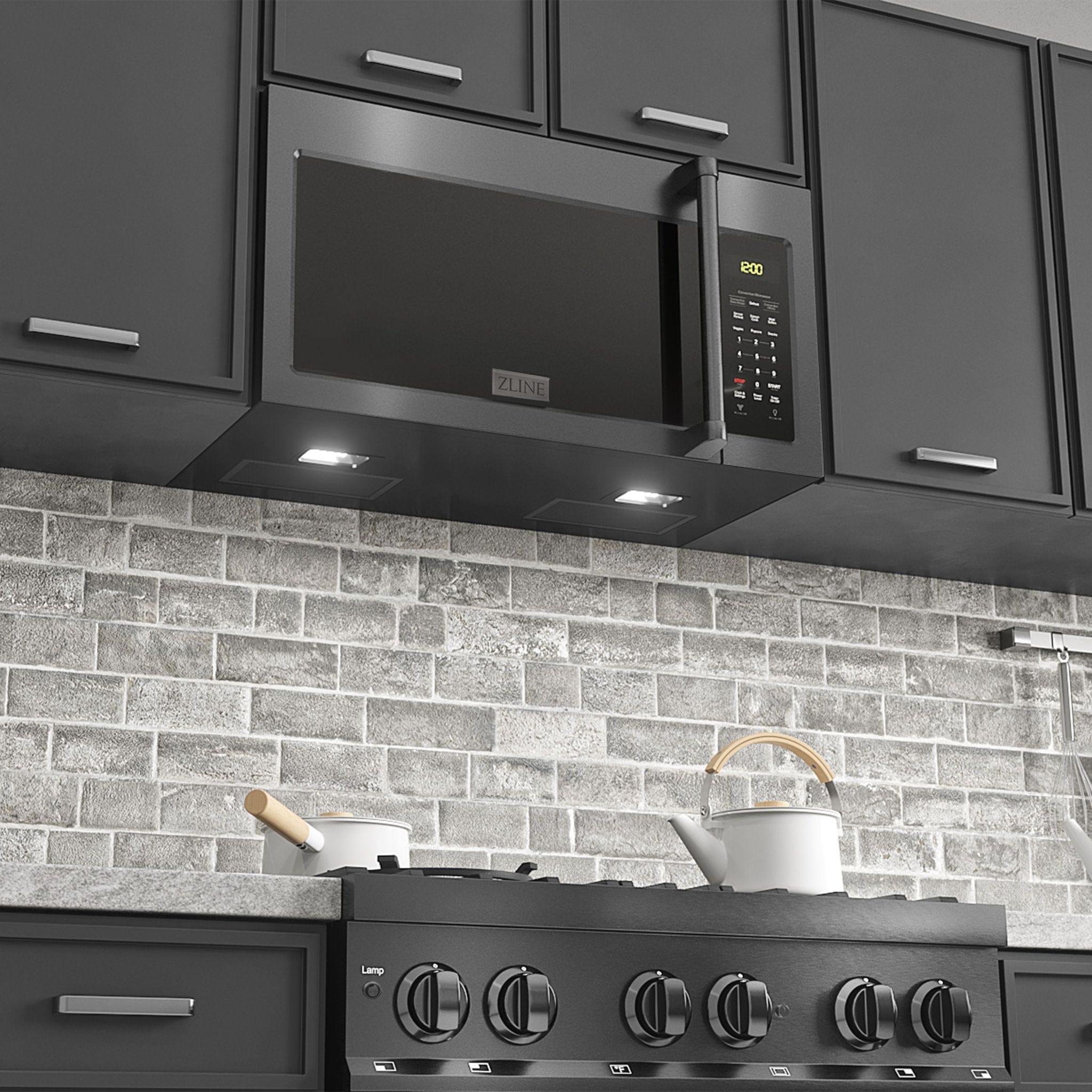 ZLINE Over Range Microwave, Black Stainless MWO-OTR-H-30-BS