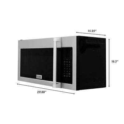 ZLINE Over Range Microwave Oven, Stainless Steel, MWO-OTR-H-30