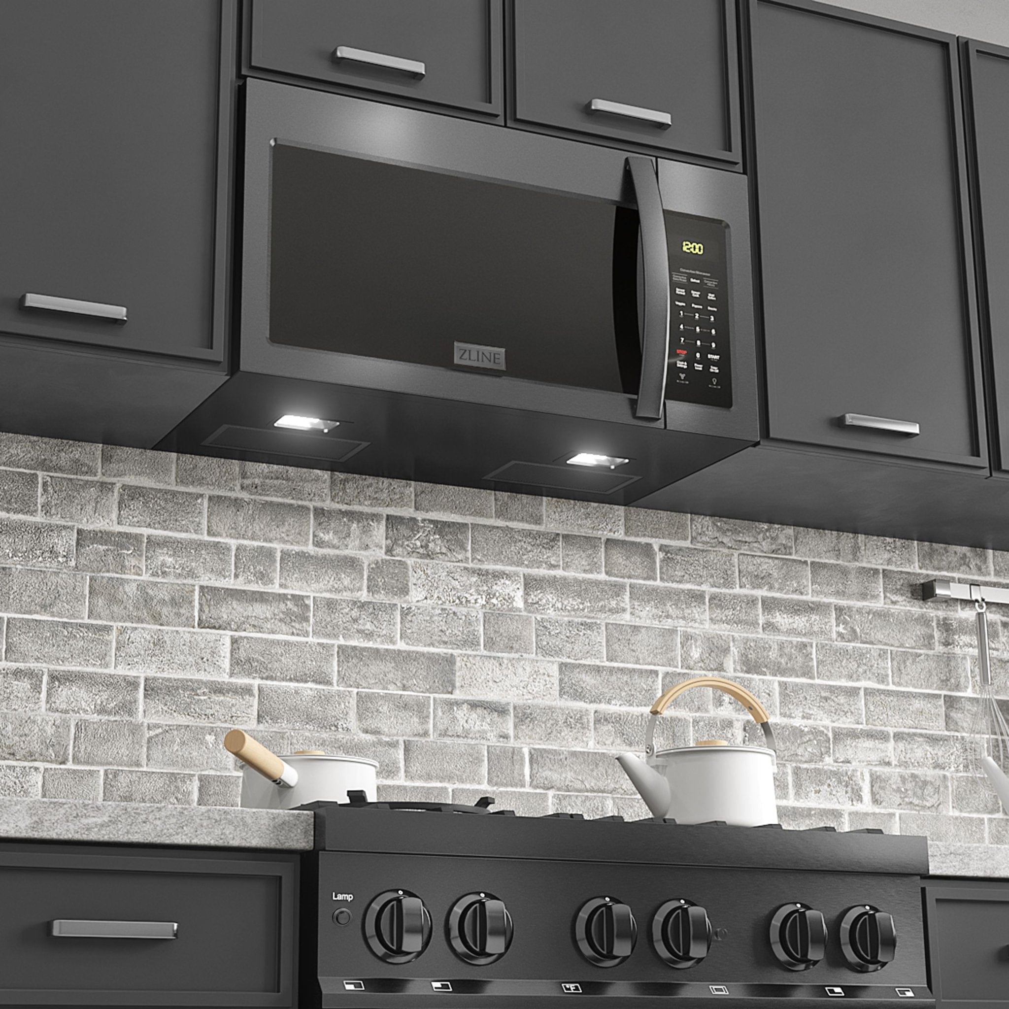 ZLINE Over The Range Microwave Oven, Black Stainless, MWO-OTR-30-BS